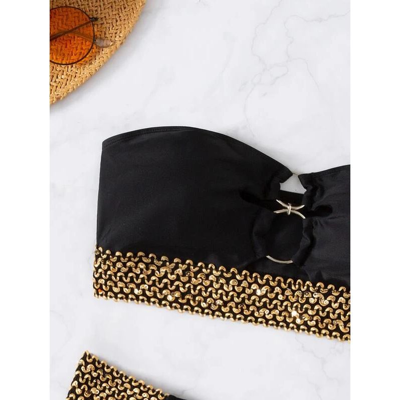 Nouveau maillot de bain deux pièces pour femme, maillot de bain sexy creux de plage_voghion.com