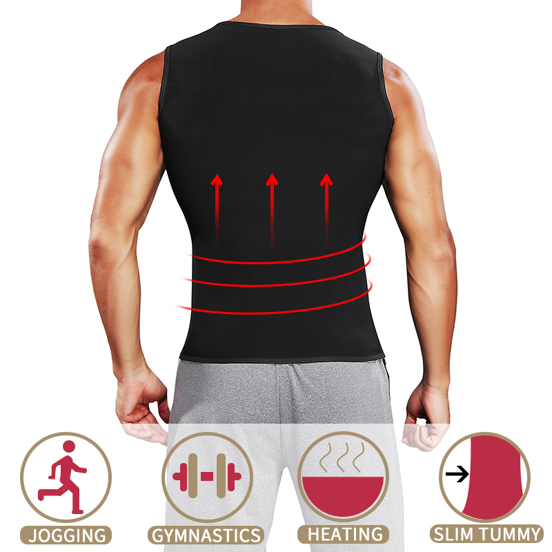 Gilet da uomo per allenamento per la perdita di peso Corsetto in neoprene caldo Body Shaper COMFREE Cerniera Sauna Canotta Allenamento S_voghion.com