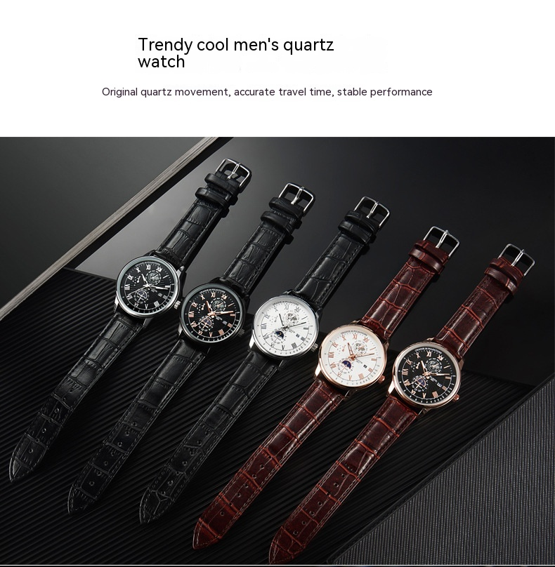2023 neue Heiße Verkauf Wallace Casual Mode Stil herren Uhr Wasserdicht Business Gürtel Quarzuhr herren Uhr_voghion.com
