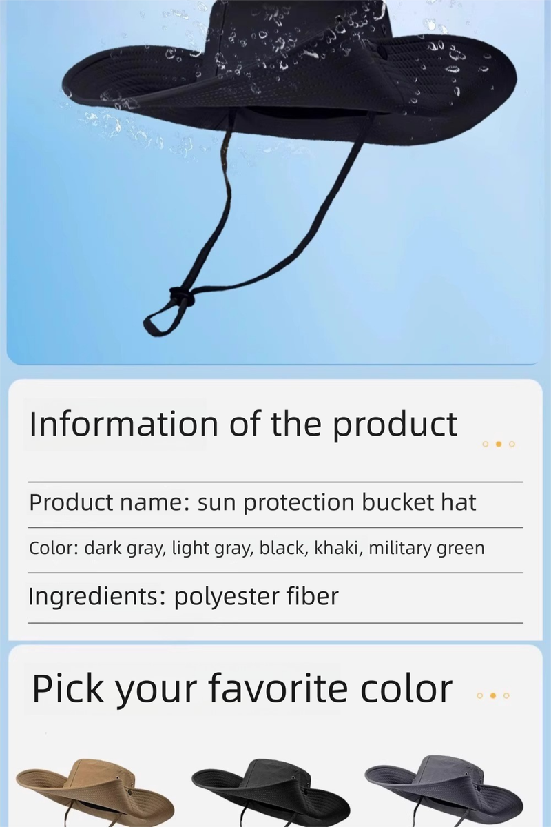 Herren-Sonnenhut mit breiter Krempe, ideal für Sommerangler und Damen, mit UV-Schutz, perfekt für Outdoor-Aktivitäten wie Wandern._voghion.com