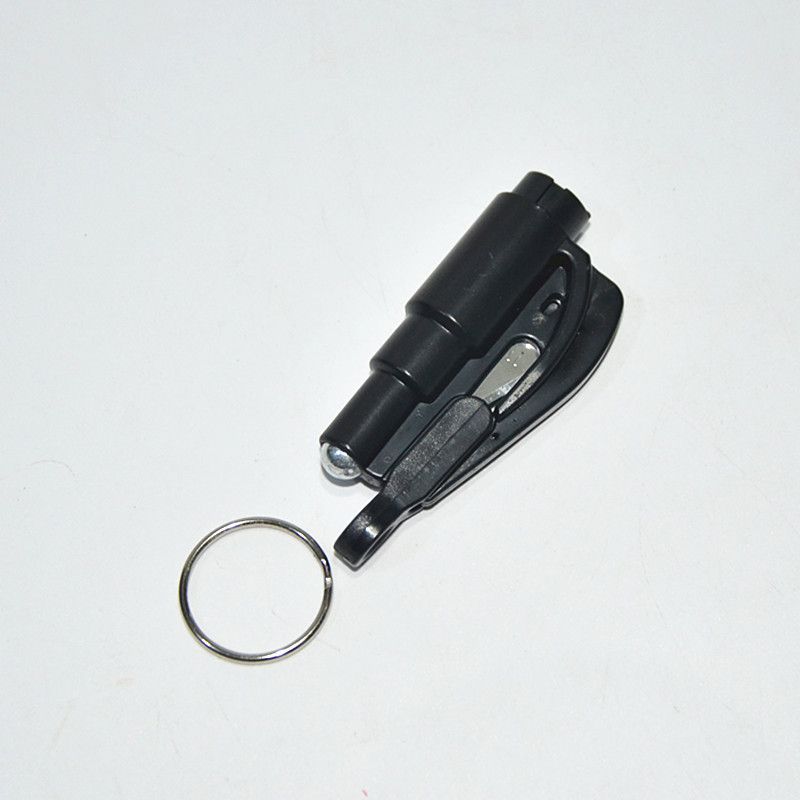 Premium Car Emergency Escape Tool - Mini Safety Hammer With Tungsten Steel Tip, ABS Handle & Keychain For Breaking Windows & Cutting Seatbelts_voghion.com