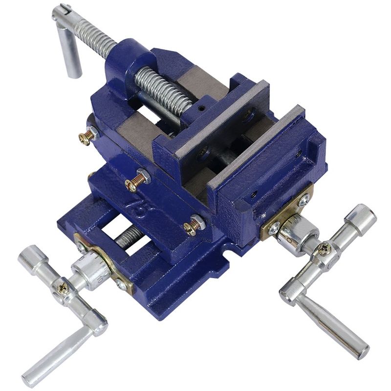 Press Metal 2 Milling Benchtop Press Vise 3inch Way Machine Wood Cross Clamp Vise Working Slide Drill XY Drill_voghion.com
