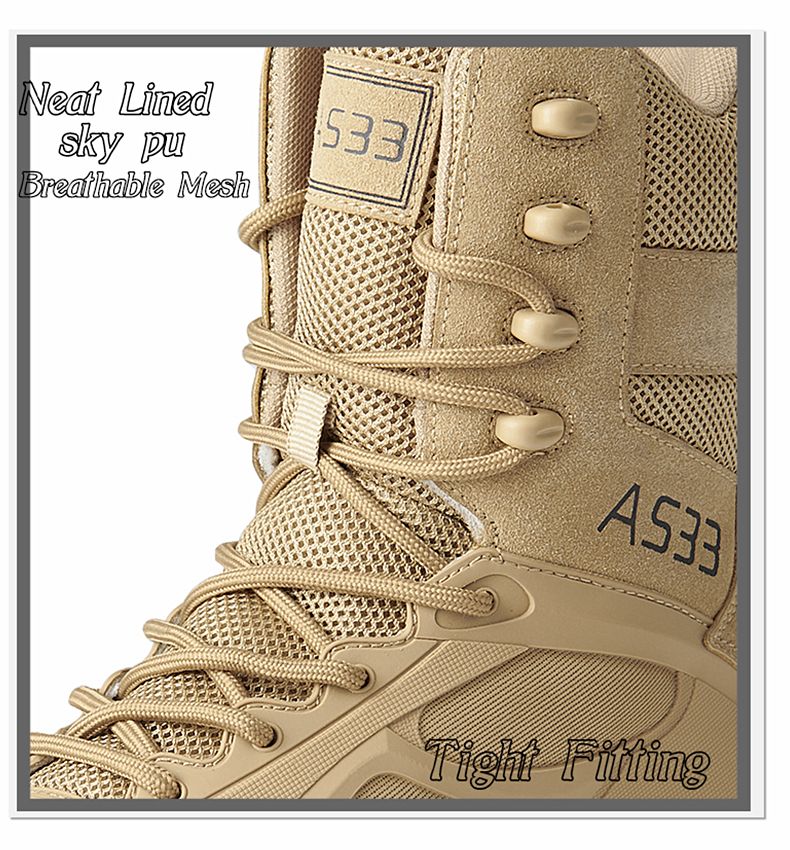 Bottes tactiques légères pour le désert, bottes d'extérieur pour hommes, bottes de combat dans la jungle, bottes de randonnée antidérapantes et résistantes à l'usure_voghion.com