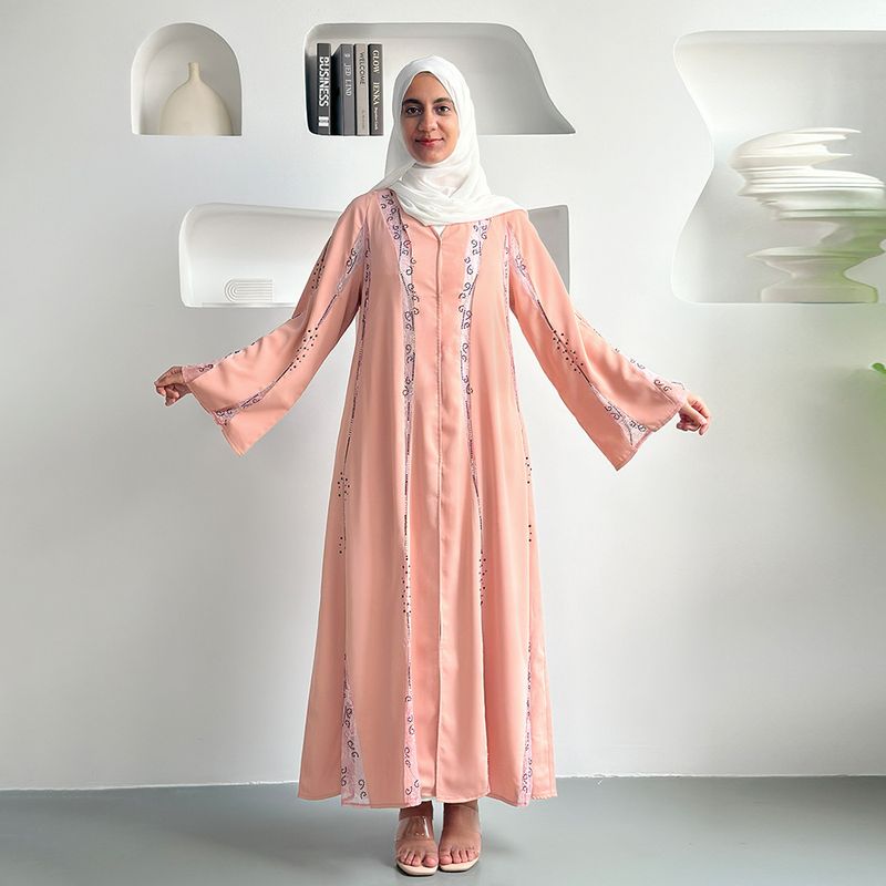 Sieviešu apģērbi Pavasaris un vasara Jaunums Saūda Arābija Turcija Dubai Abaya Tuvo Austrumu halāts Sieviešu garie svārki_voghion.com