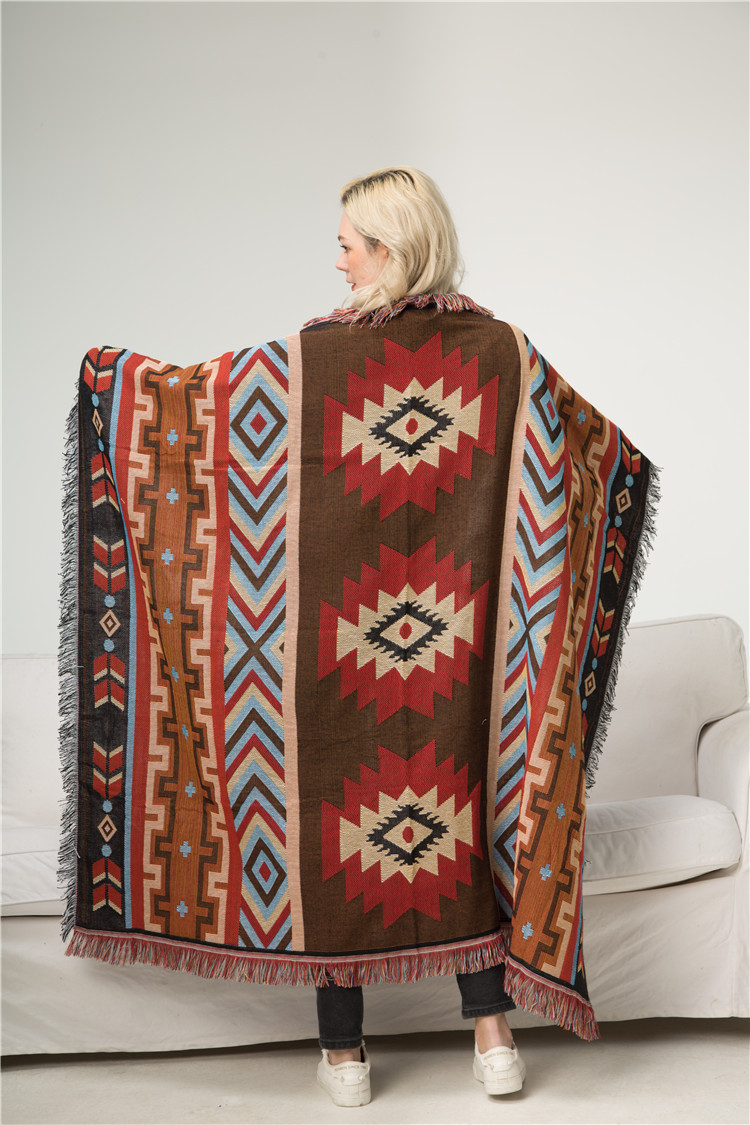 Decke im ethnischen Stil, indisches Totem, Wandteppich, Sofadecke, Stall, Kofferraumdekoration_voghion.com