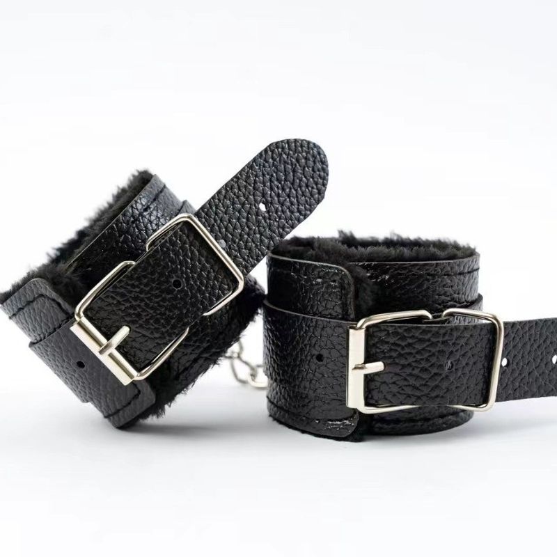 BDSM Hand Restraint Bondage Gear SM Slave Erotic Play Sex Ankle Handcuffs Long Flush Handcuff Detachable Chain Clasp_voghion.com