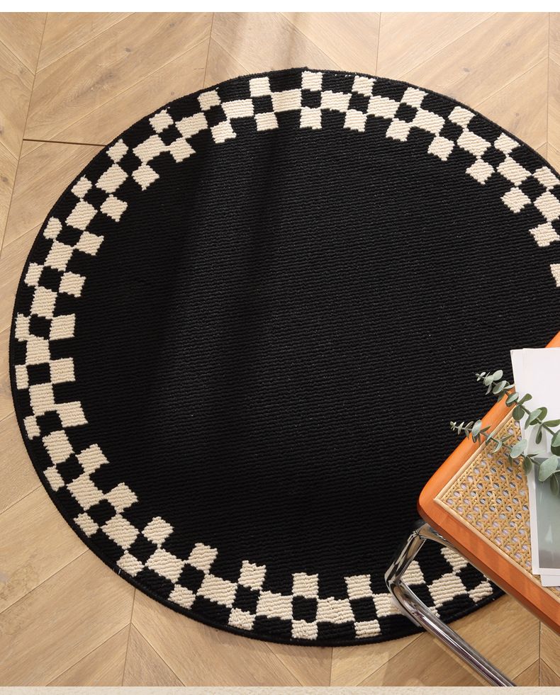 Heemtextil Geometresch Ronn Buedemmatt Modern Einfach Wunnzëmmerteppech Schlofkummer Hängekuerf Drehstullmatt Computerstullmatt Ronn Teppechmatt_voghion.com