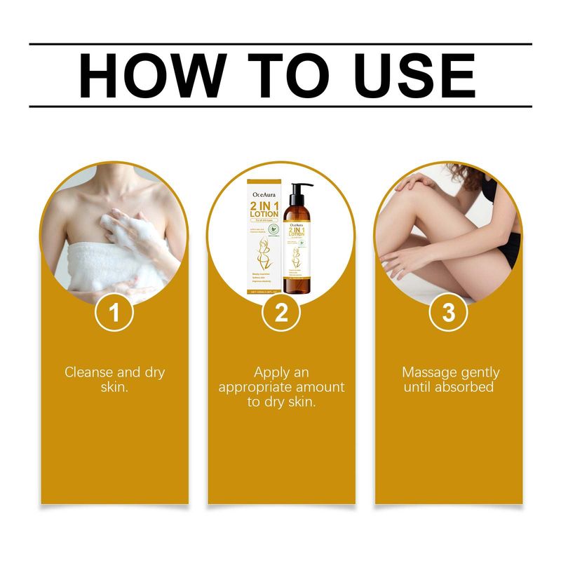 OCEAURA Zitronen-Körperlotion, feuchtigkeitsspendend, nährend, ebenmäßiger Teint, leichte Textur, zieht schnell ein, weiche Haut_voghion.com