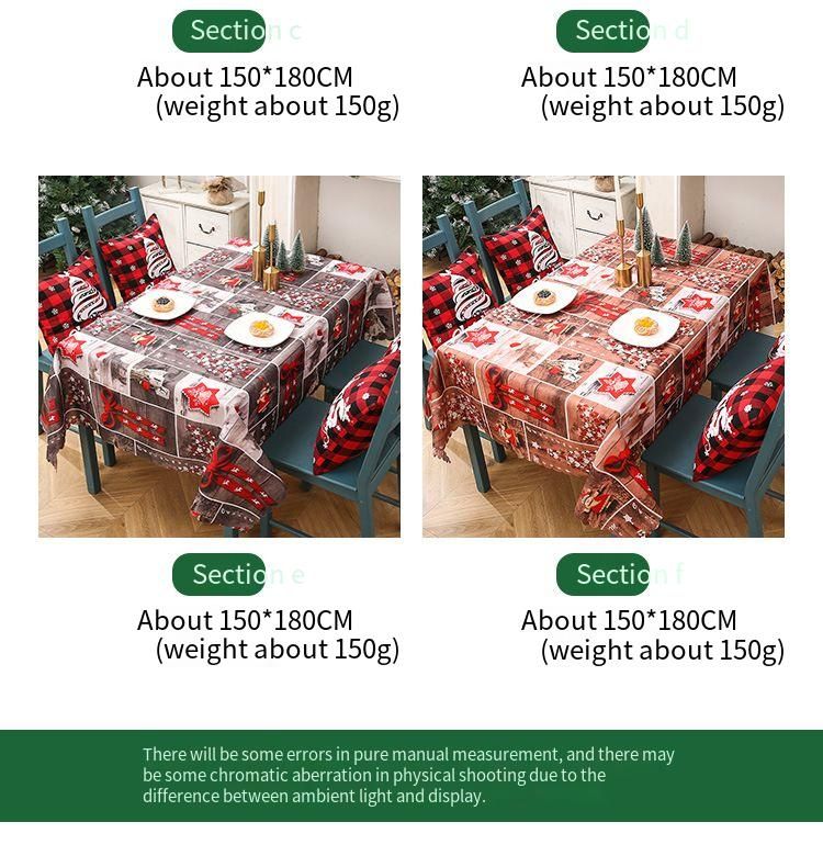 New Christmas Tablecloth Creative Printed Runner Supplies Party Table Cloth Decoration_voghion.com