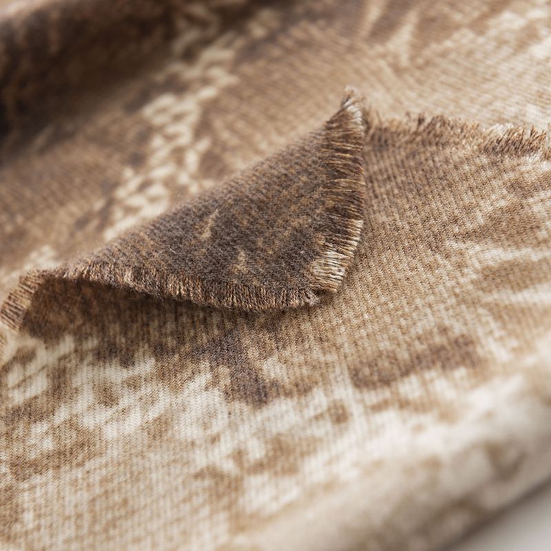 snake pattern imitation cashmere scarf women's warm twill temperament short tassel shawl _voghion.com