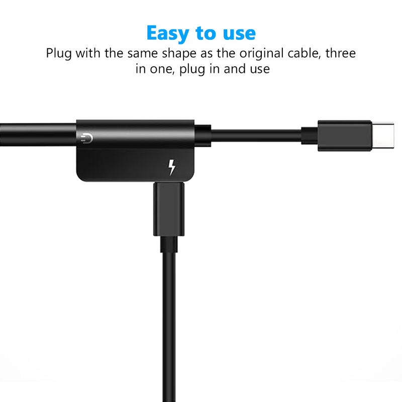 2 in 1 USB Typ C auf 3,5 mm Aux-Adapter Kopfhöreradapter USB-C-Buchse Audiokabel für HTC LG Motorola für Xiaomi Redmi Huawei_voghion.com
