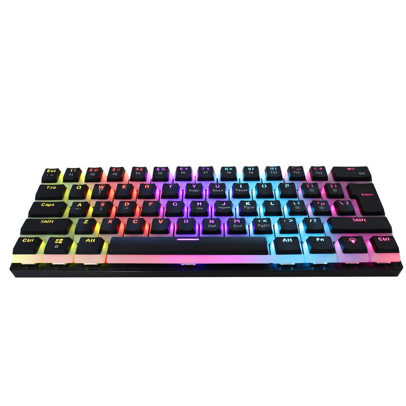 New L700 61Key Pudding Mechanical Keyboard Blue Axis 12 Lighting Modes Wired Games Spot Wholesale_voghion.com