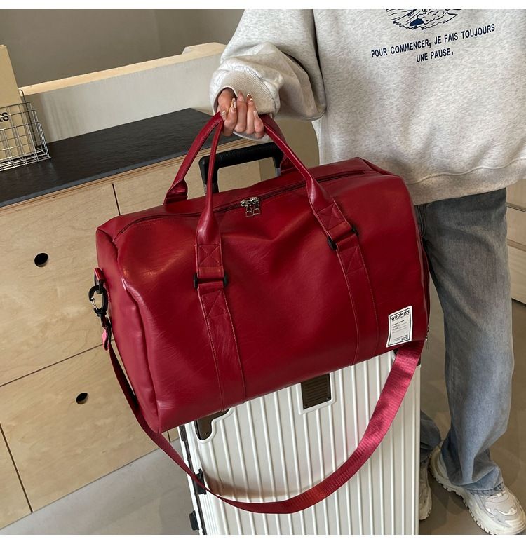 Borse da uomo Borsa da viaggio in pelle per uomo con separazione tra asciutto e bagnato, borsa da viaggio d'affari di grande capacità, borsa a tracolla in morbida pelle testurizzata, retrò_voghion.com