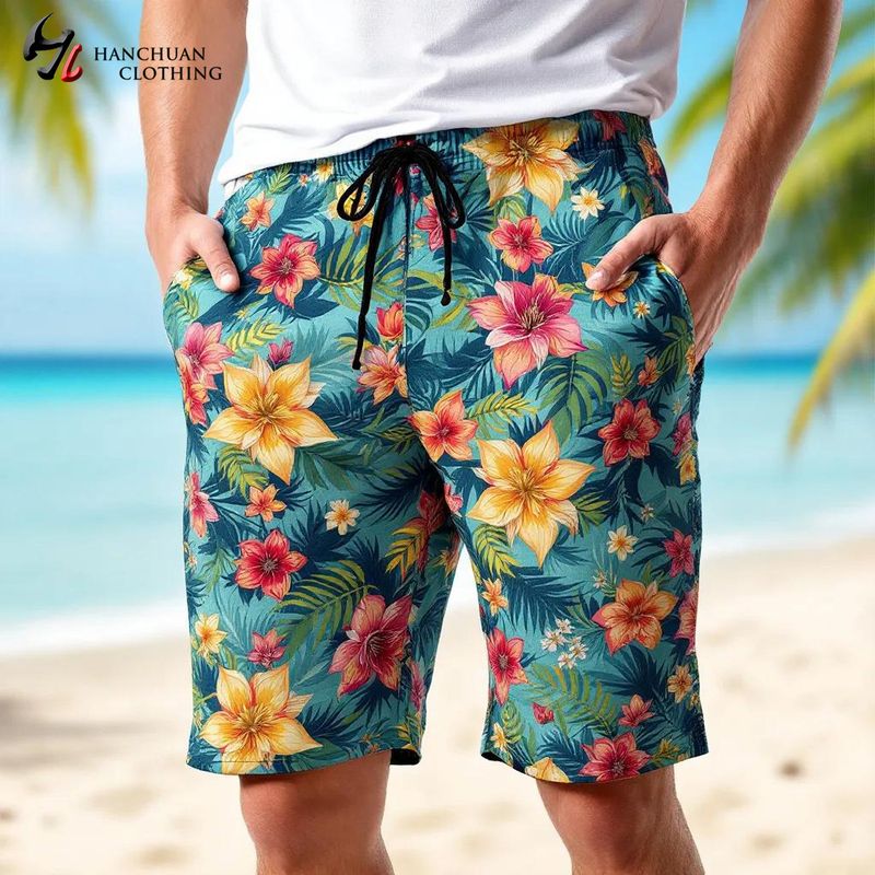 Herrenbekleidung Neue Strandhose Herren Schnelltrocknend Locker Leicht Elastisch Cartoon Große Größe Surfhose Hawaiian Beach Badehose Shorts_voghion.com