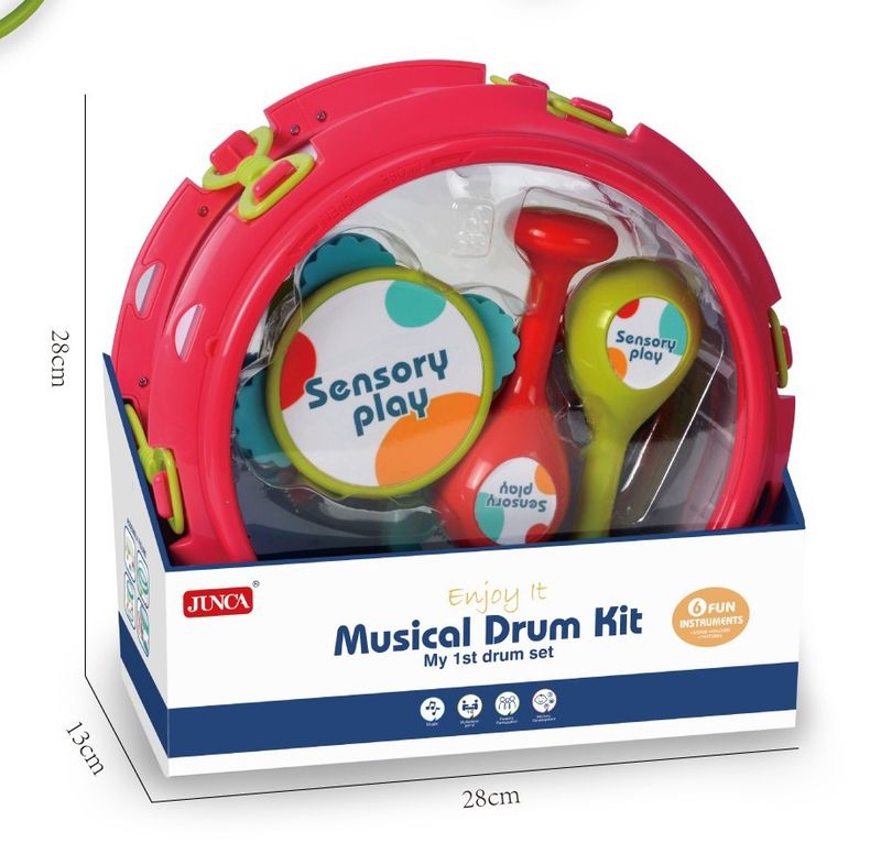 Vaikų muzikos instrumentai Džiazo būgnai Ankstyvojo ugdymo muzikos pamokos Mokymo priemonės Tamburinas Smėlis Plaktukas Mušamųjų instrumentų rinkinys_voghion.com