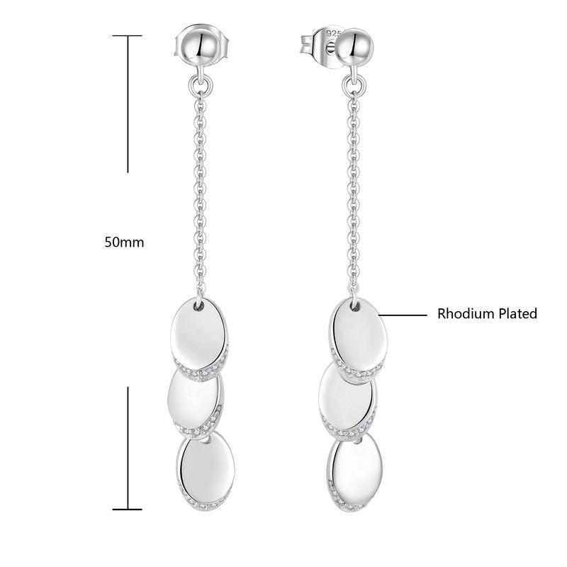 Nischendesign High-End S925 Sterling Silber Zirkon Schmuckset Halskette Ohrringe Silberschmuck_voghion.com