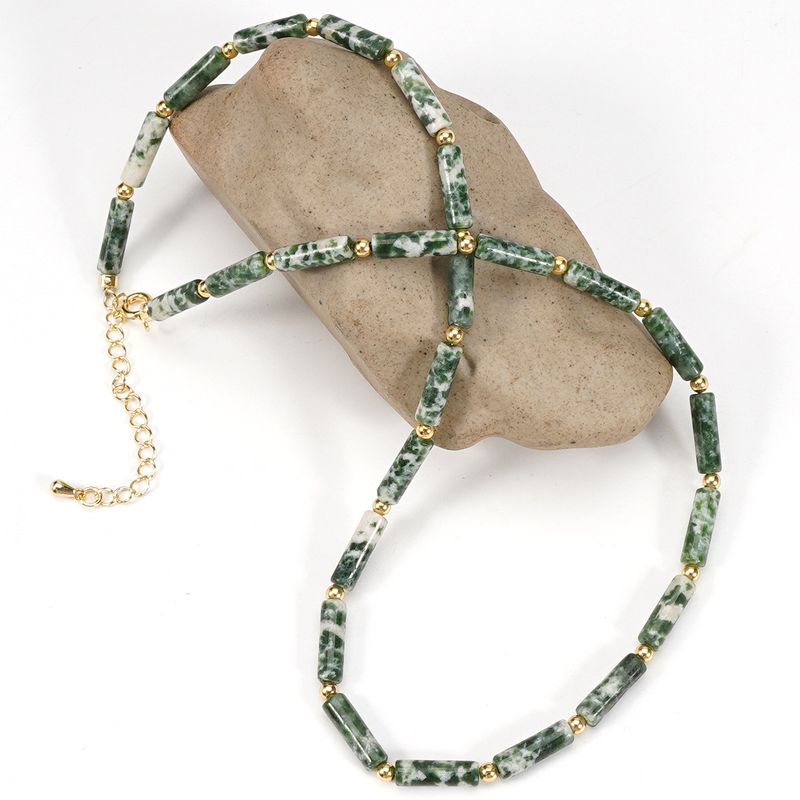 Cross Turquoise Natural Stone Necklace Clavicle Necklace Female Stacking High End Cool Style Kendall Same Necklace_voghion.com