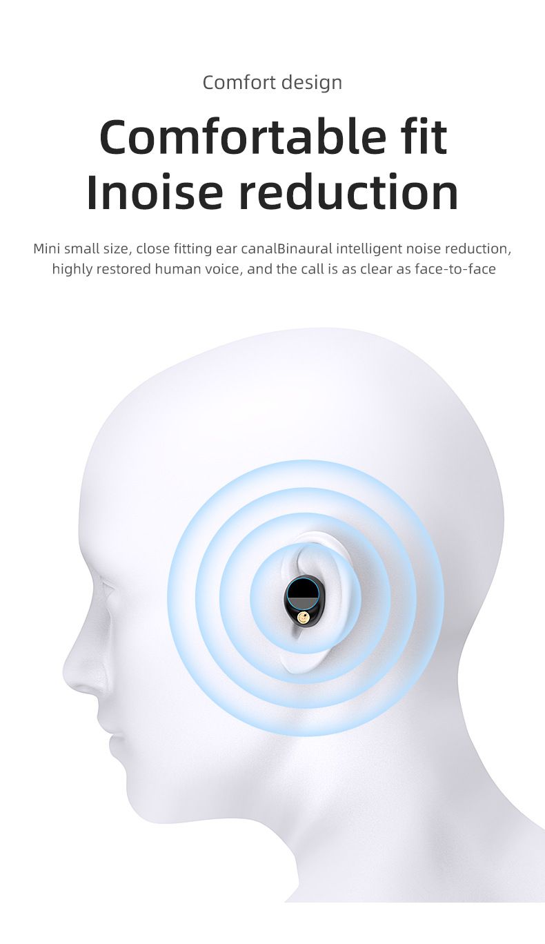 True wireless Bluetooth Headphones YYK-590 Semi-in-ear headphones TWS call noise reduction ultra-long endurance_voghion.com