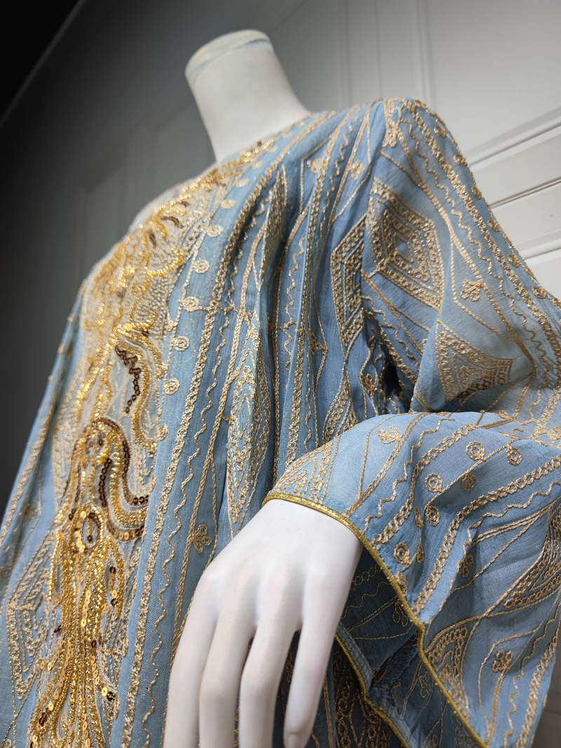 Women's Muslim Evening gown Muslim large size sequin embroidered robe_voghion.com