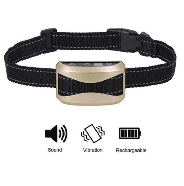 Vollautomatisches Halsband für Heimtierbedarf, intelligenter Ultraschall-Bellstopper, Hundetrainingsgerät, Anti-Bell, wasserdicht_voghion.com