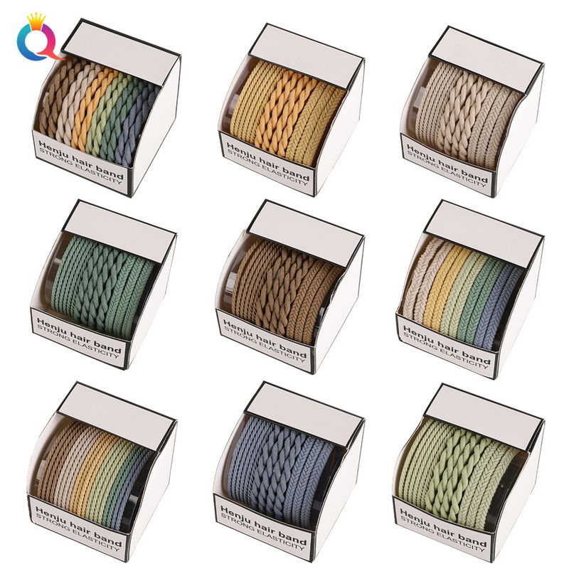 Set di 60 elastici per capelli - Colori e stili assortiti, elastici per capelli in tessuto morbido per donne e ragazze, elastici per capelli intrecciati e a spirale, elastici per coda di cavallo antiscivolo_voghion.com