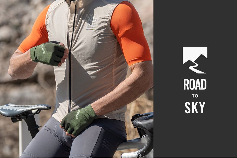 Gants de cyclisme ROCKBROS Road to Sky, gants de sport, demi-doigts, antidérapants_voghion.com