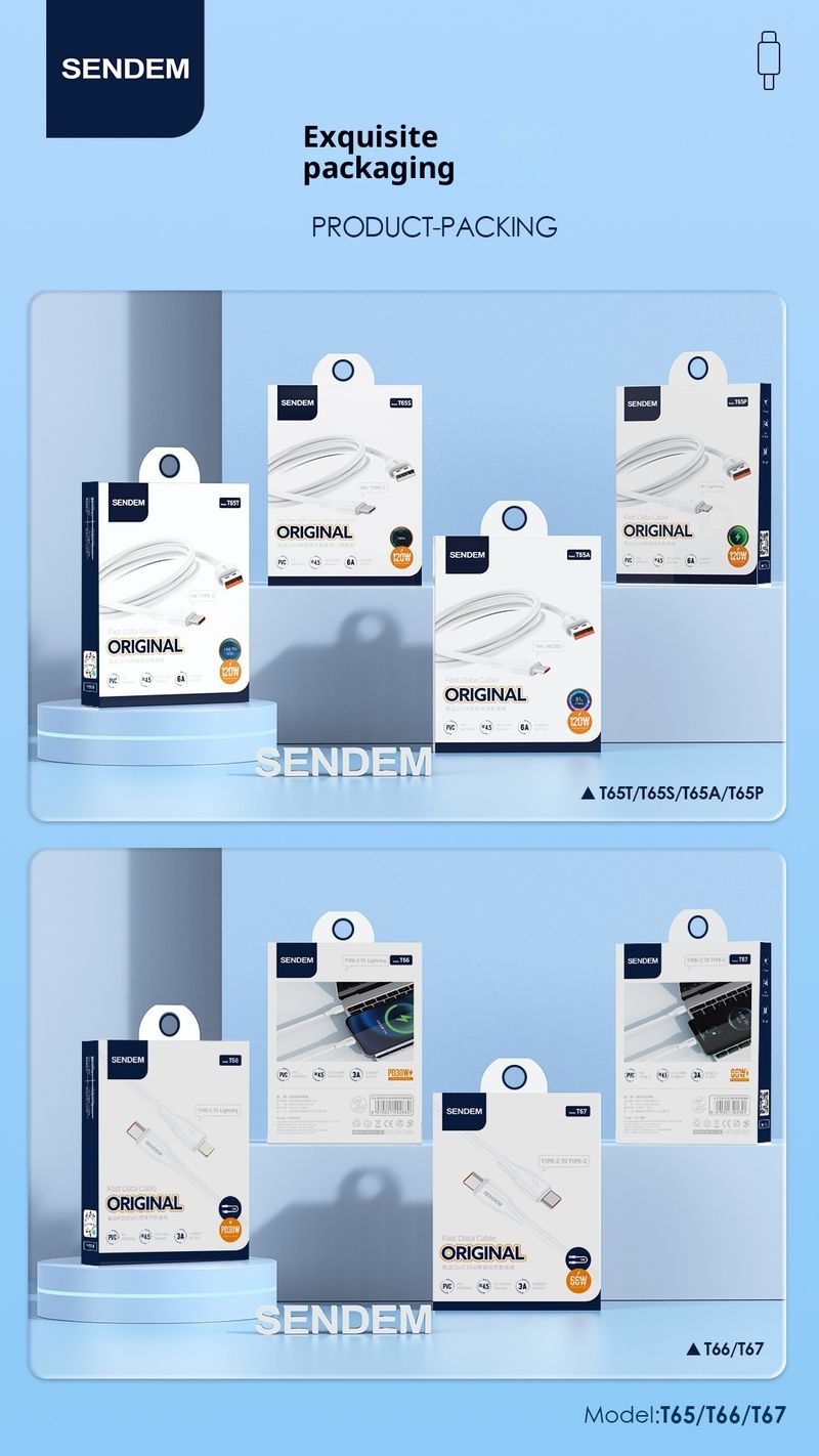 Digitex Zhenpin 120W Original Type-C Fast Compatible With Samsung/ 15 Exclusive 6A Mobile Phone Data Charging Cable_voghion.com