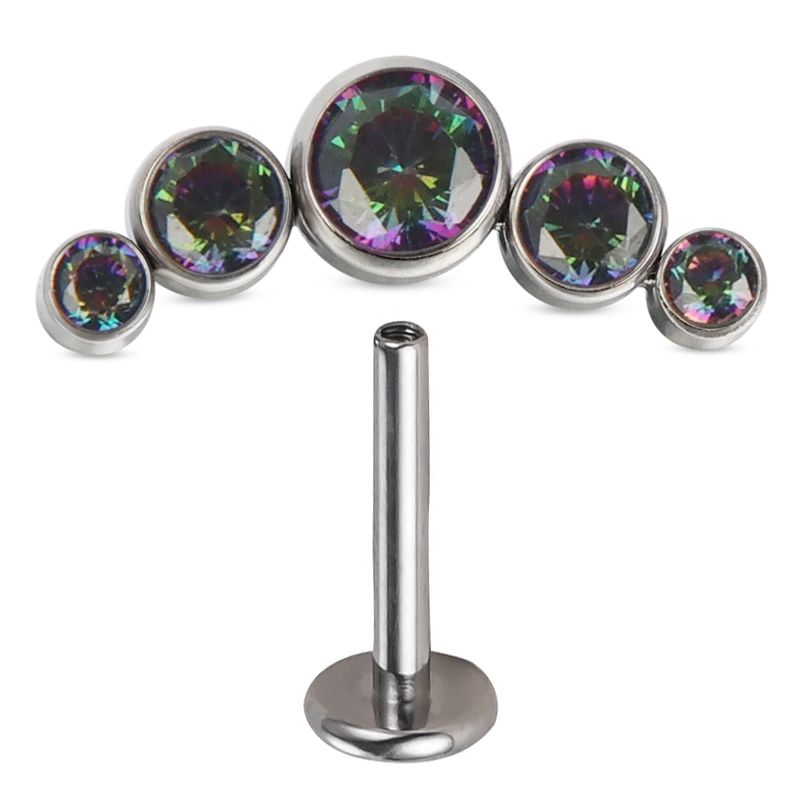 Orecchini garofano in titanio G23 per piercing 5 orecchini Fiat, anelli per labbra, diamanti_voghion.com