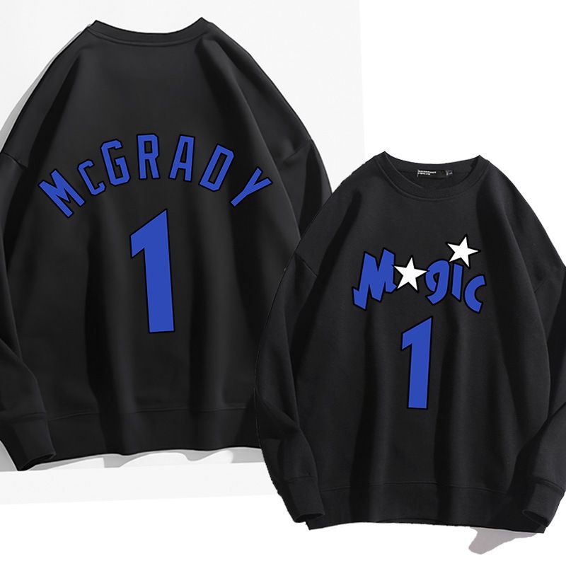 T-shirt maglione girocollo a maniche lunghe Basketball Magic McGrady 1 per uomo e donna, marchio di moda autunno/inverno ampio_voghion.com