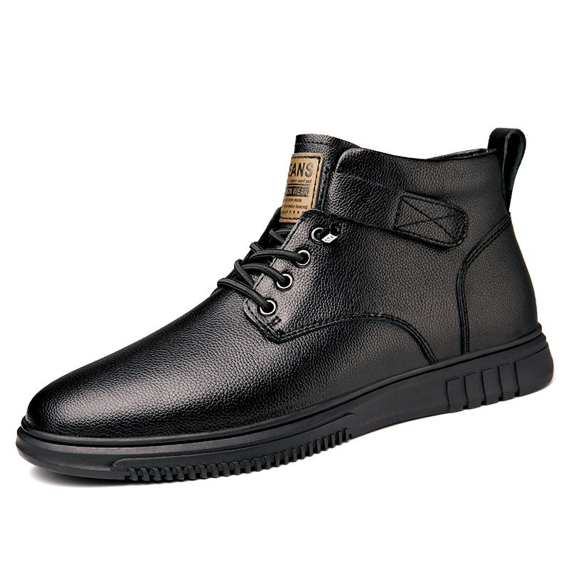 Lässige Herren-Boardschuhe mit Fleece-Futter, beliebte große Größen, Paarschuhe aus Leder mit Absatz._voghion.com