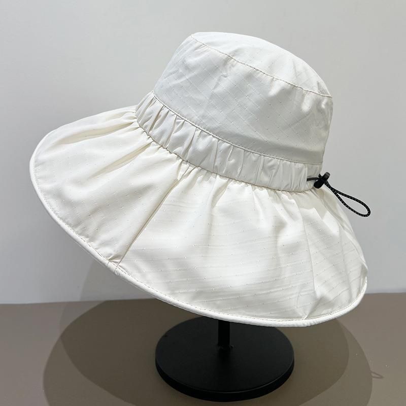 Washable Breathable Drawstring Bucket Women's Casual Hat Fashion Summer Quick Drying Sun Protection_voghion.com