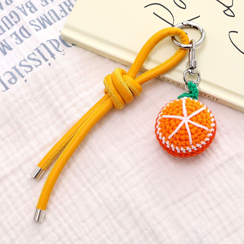 New Ins Style Yarn Cut Surface Kiwi Phone Handmade Crochet Fruit Bag Pendant Decoration Hanging Chain_voghion.com