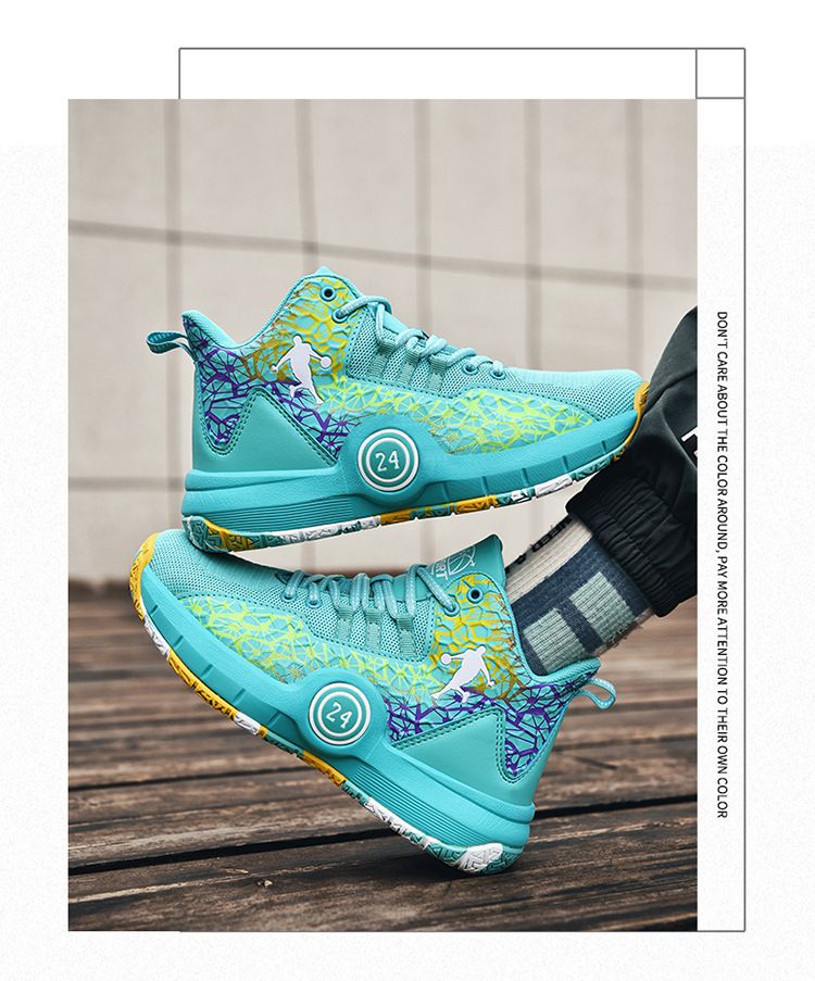 Fiú Diák Kobe Bryant Fiú Kék Kosárlabda Flyknit Lélegző Cipők_voghion.com
