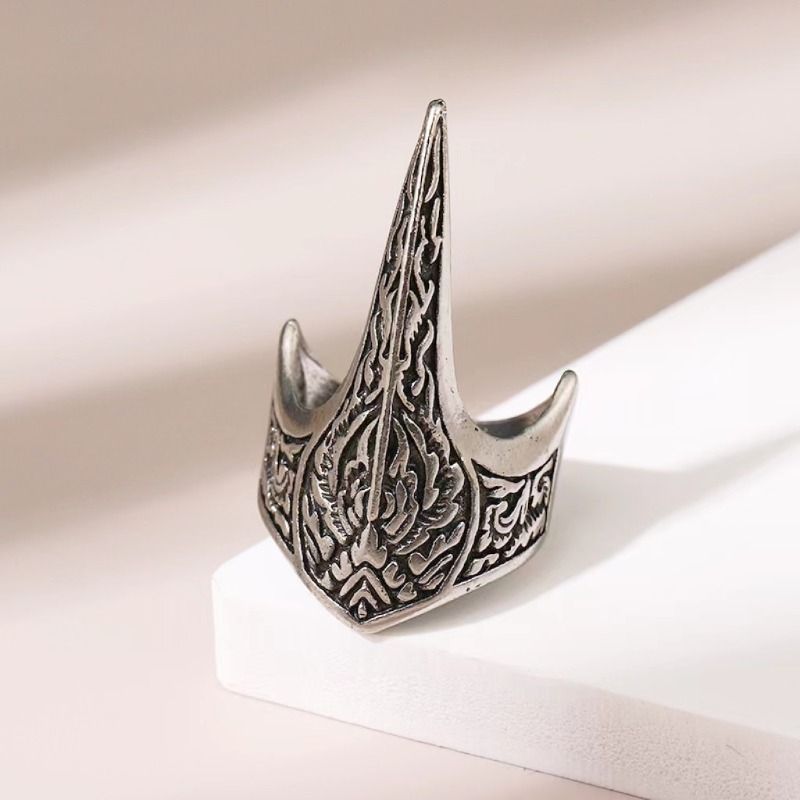 Bague squelette d'oiseau Vikings rétro nordique en stock prêt pour hommes et femmes Hip-hop Hawk Mouth Self-défense Personnalité Ouverture Hommes_voghion.com
