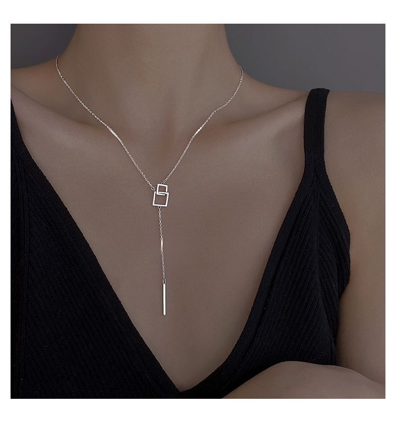 Sterling Silber Halskette Für Frauen Sommer 2022 Neue Luxus Nischen Design High-end Schlüsselbein Kette Anhänger Choker_voghion.com