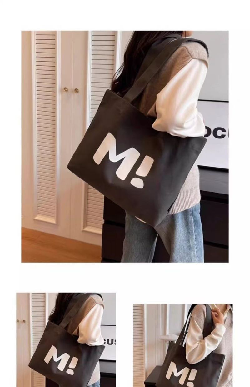 Borsa in tela per donna, grande capacità, robusta borsa per la spesa da supermercato, semplice e versatile, borsa tote monospalla_voghion.com