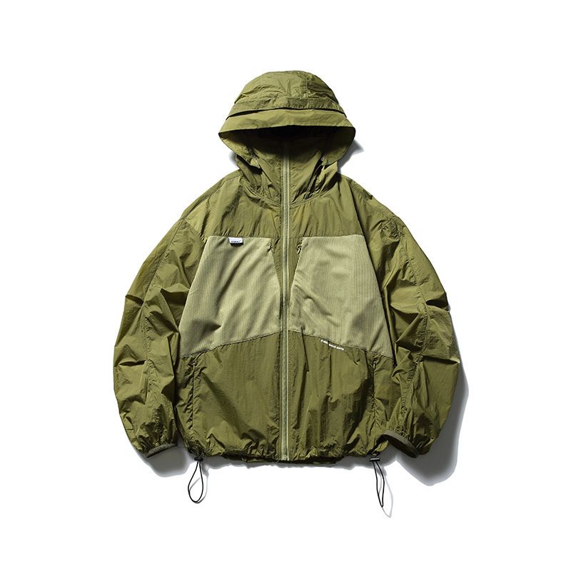 Unbeatable Quality ATBORDER 2024 Summer New Outdoor Color Contrast Hooded Breathable Skin Casual Loose Sunscreen Clothing For Men_voghion.com