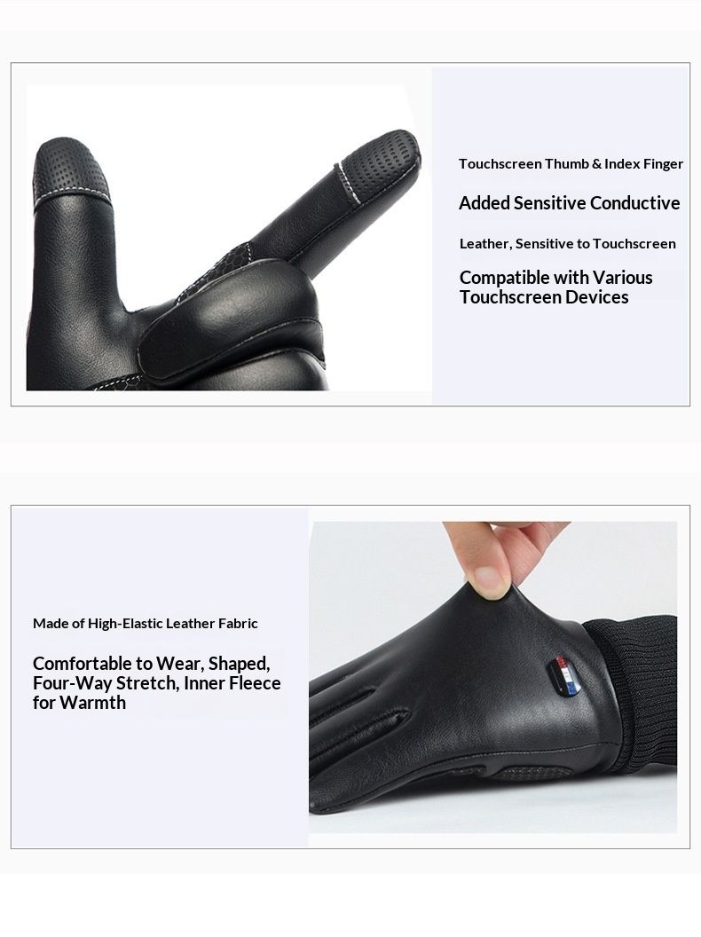 QFV50704555550<== Nuovi guanti da uomo in pelle foderati in pile caldo autunno inverno, due dita esposte, antivento, impermeabili, antiscivolo, adatti_voghion.com