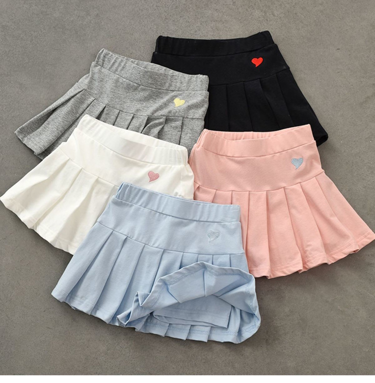 Fustă plisată pentru fete Mother&Kids, rochie de vară pentru copii cu pantaloni de siguranță, fustă subțire pentru copii de talie medie și mică_voghion.com