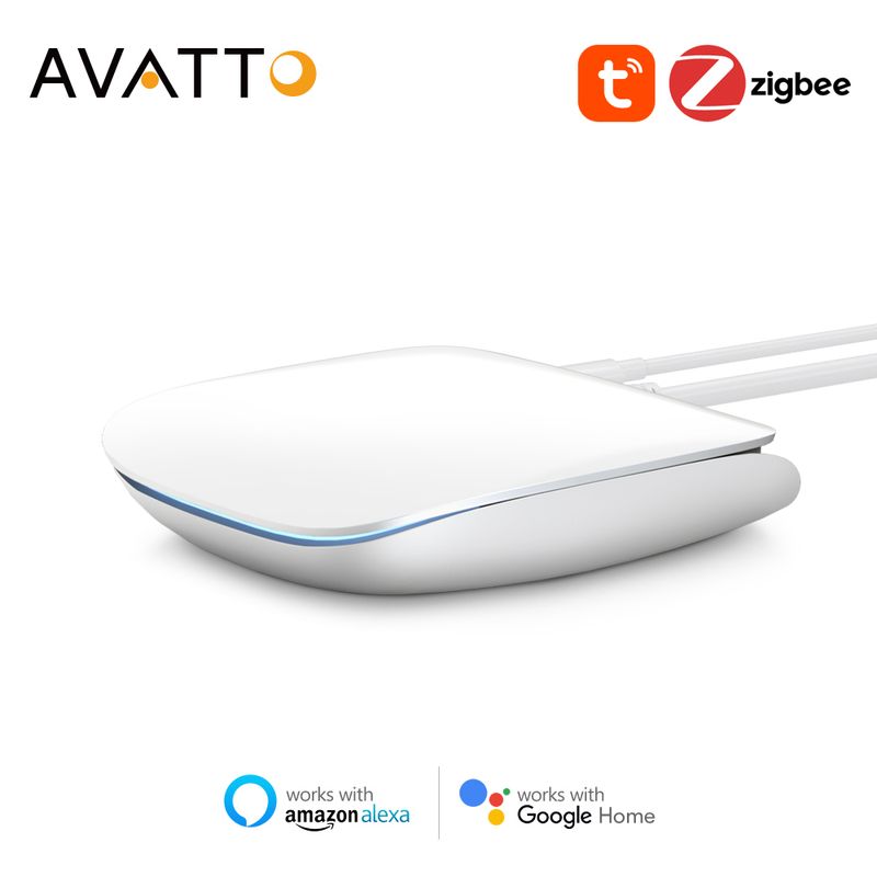 AVATTO Tuya ZigBee 3.0 Hub, vezetékes átjáróhíd az intelligens élet alkalmazás hangvezérlésű távirányítójához, Alexa Google Home-mal működik_voghion.com
