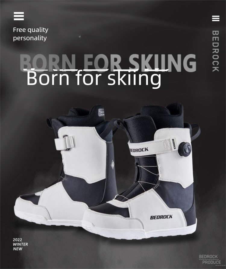 Steel Wire Style BOA Ski Equipment Quick-Wear Snowboard Shoes All-Round Women Men Boots Waterproof Anti-Slip_voghion.com