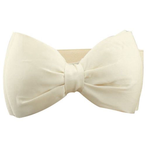 HOT Fashion Lady Bowknot Elastic Bow Wide Stretch Buckle Waistband Women Waist Belt_voghion.com