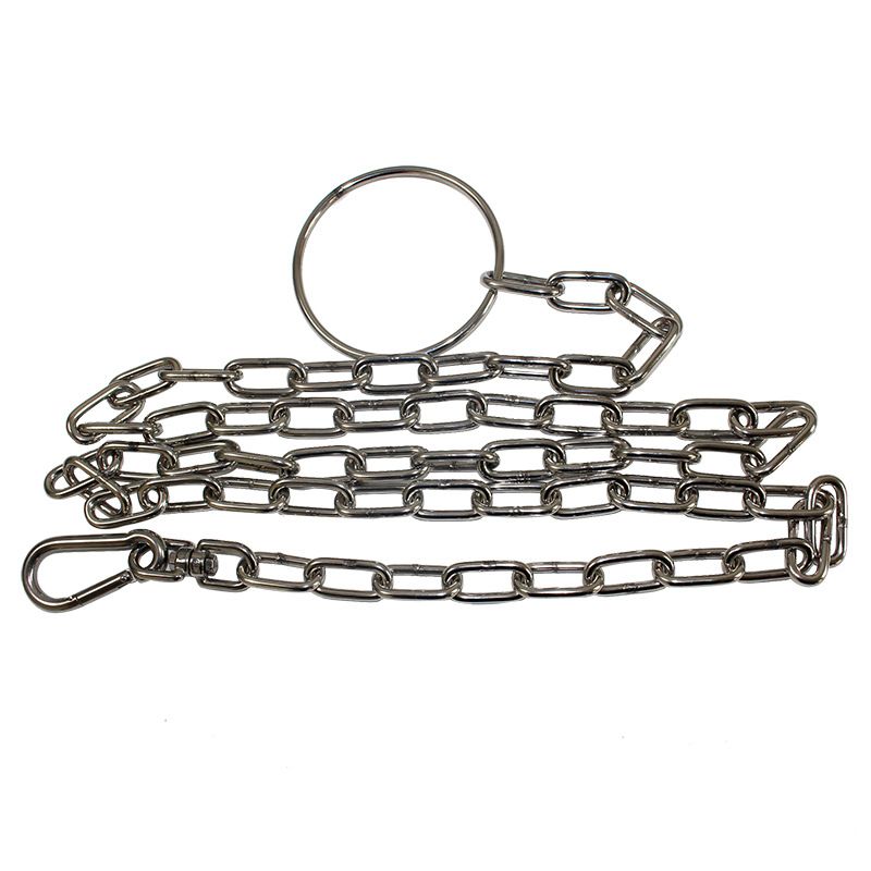 Coleira de metal para treinamento de cães, corrente de aço inoxidável para animais de estimação_voghion.com