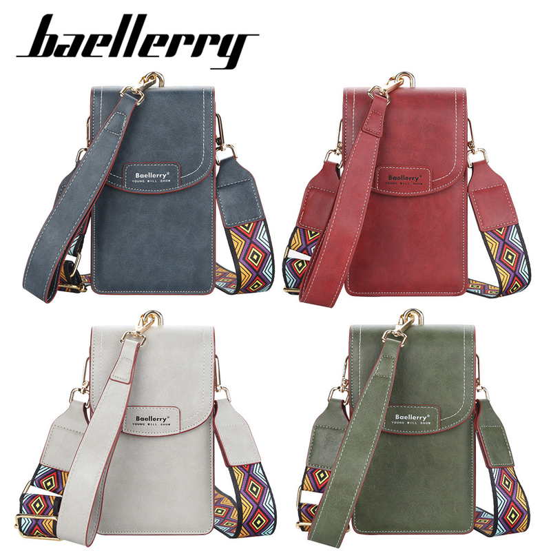 Baellerry Women's Mobile Phone Bag Large Capacity Fashion Zipper High-end Shoulder Messenger Bag Long Wallet Women's Bag_voghion.com