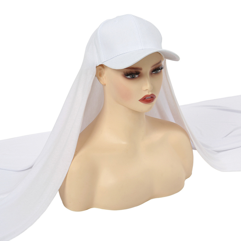 baseball cap handige hijab vrouwen hijab enkele kleur gemerceriseerde katoenen hijab hoed zonbescherming hoed_voghion.com