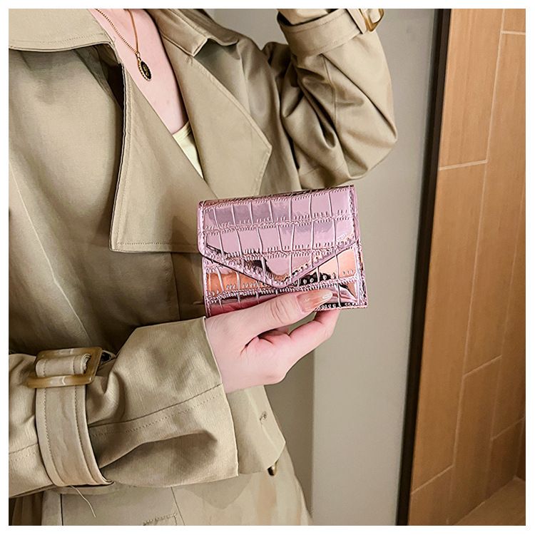 Fashion Stone Pattern Wallet Mini Multi-Card Short Clutch_voghion.com