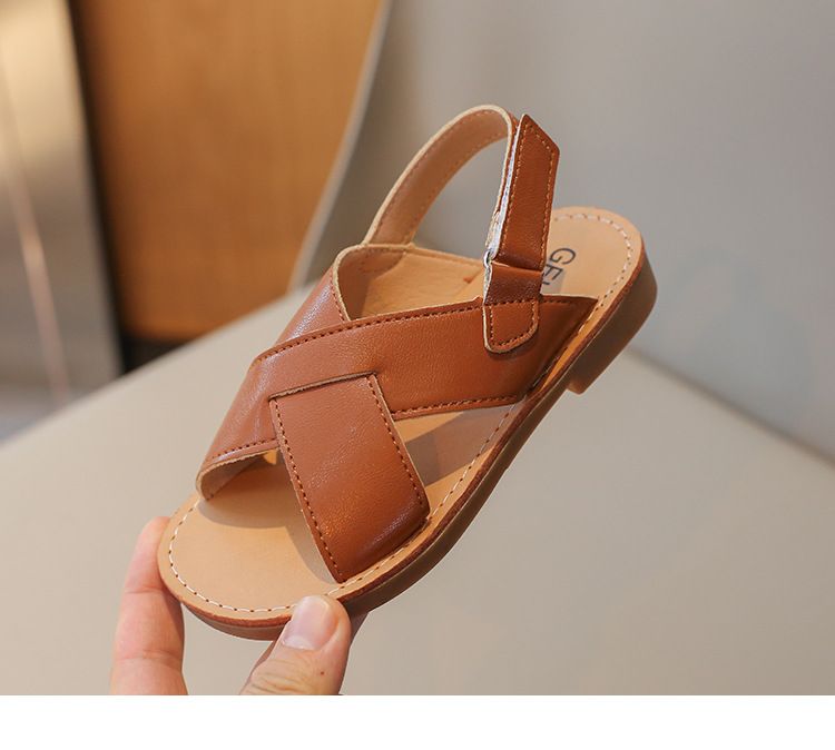 Sandales décontractées pour filles, chaussures de plage pour garçons, édition coréenne, pantoufles d'été à semelle souple pour enfants, nouvelle collection 2024_voghion.com