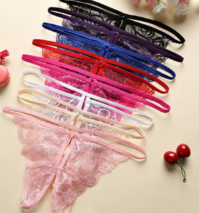 Sexy šněrovací spodní prádlo Set Dámské horké exotické otevřené rozkrok transparentní spodní prádlo G-string bandáž bikiny tříbodový set_voghion.com