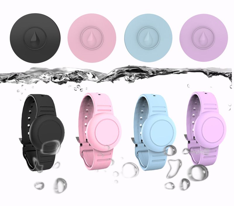 Kompatibel mit iPhone-Schutzhülle, Ortungsgerät, Anti-Lost-Gerät, wasserdicht, AirTag, einfarbig, Kinderarmband_voghion.com