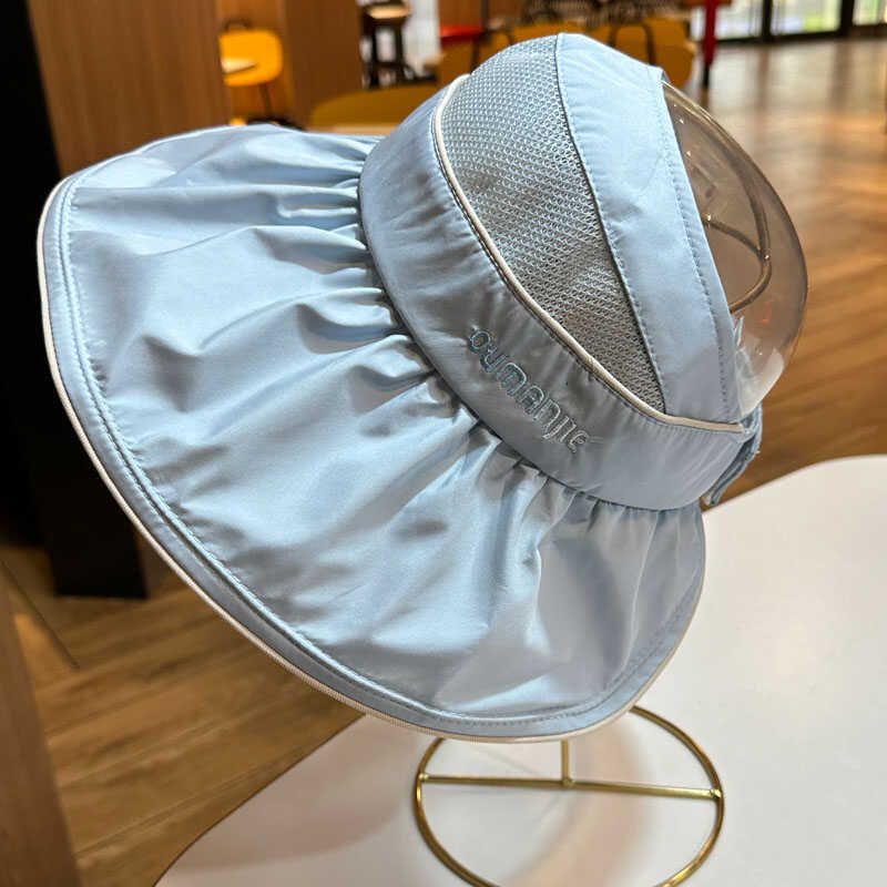 High Quality UV Resistant Empty Top Korean Version New Mesh Splicing Large Eave Hat, Breathable Sun Hat For Children_voghion.com